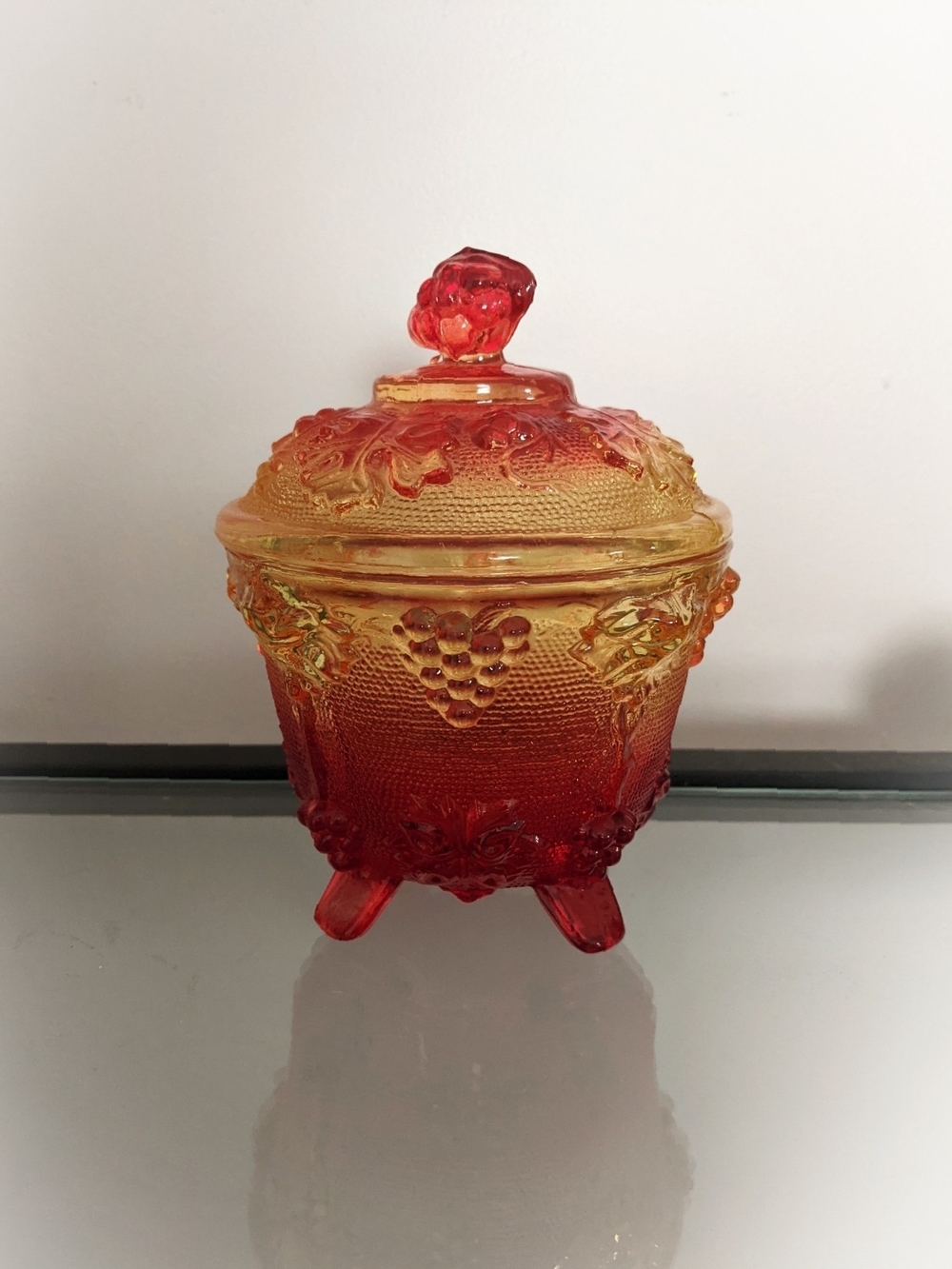 Vintage Jeanette Glass Candy Dish with Lid 🍬🍭